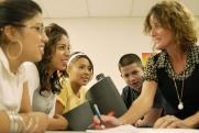 Yvonne Watterson with students